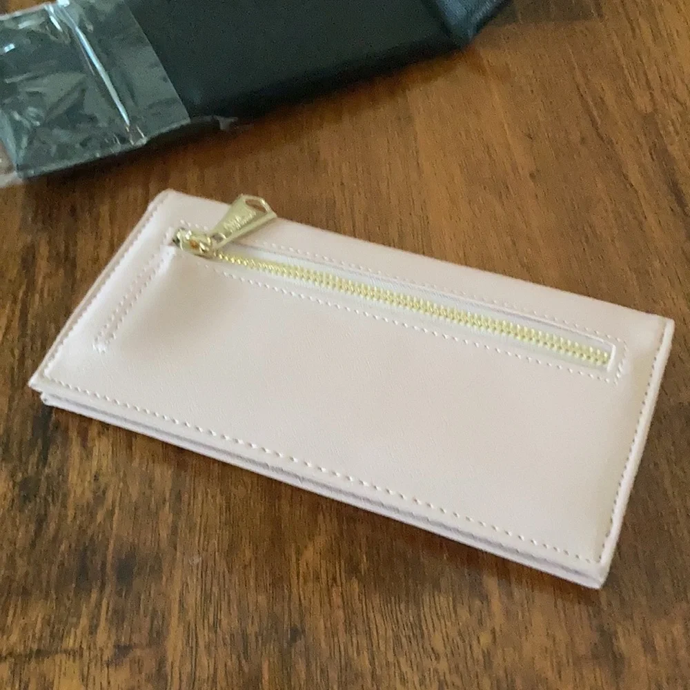 NEW Aimee Kestenberg Pale Pink Wallet Small Bifold Credit Card Slots NIB